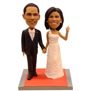 奥巴马及夫人软陶公仔雕塑 迷你小蜡像 陶人塑像